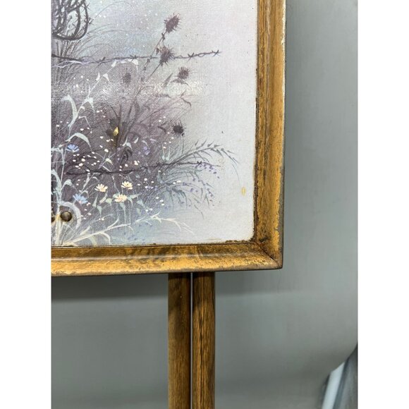 vintage tv trays  set of 4  tray top painting  farmhouse  barn mailbox  READ - Picture 13 of 16